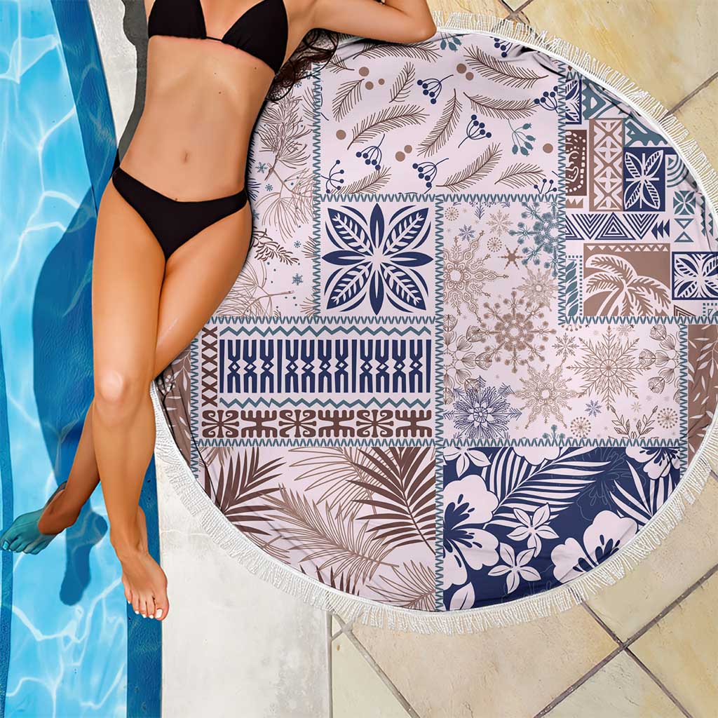 Aloha Hawaii Pastel Christmas Patchwork Beach Blanket Rustic Style LT7 - Polynesian Pride