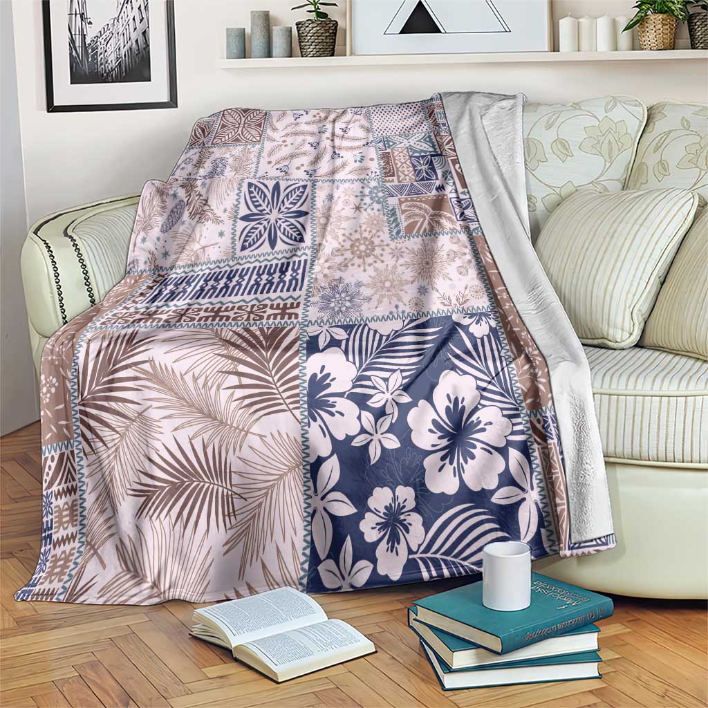 Aloha Hawaii Pastel Christmas Patchwork Blanket Rustic Style - Polynesian Pride
