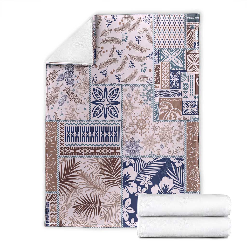 Aloha Hawaii Pastel Christmas Patchwork Blanket Rustic Style - Polynesian Pride