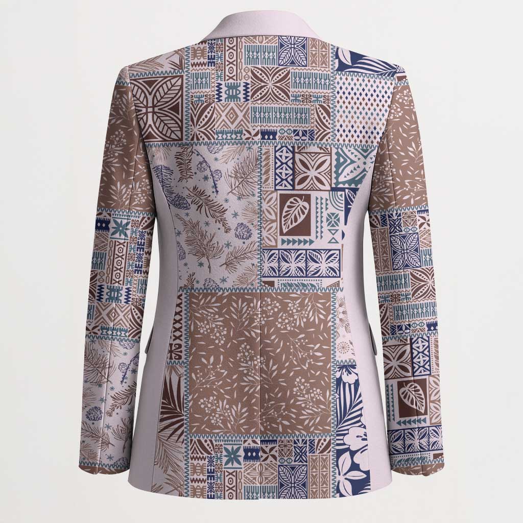 Aloha Hawaii Pastel Christmas Patchwork Blazer Rustic Style LT7 - Polynesian Pride