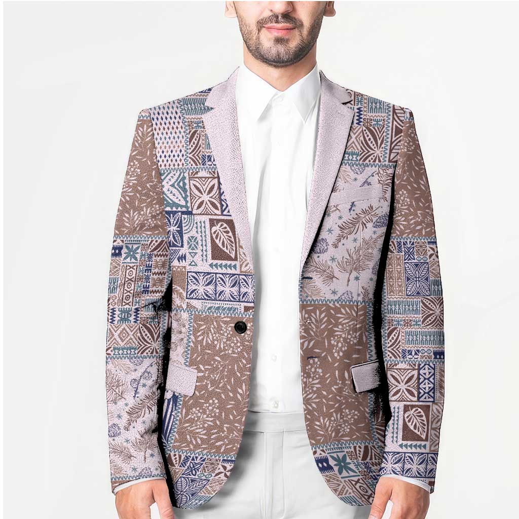 Aloha Hawaii Pastel Christmas Patchwork Blazer Rustic Style LT7 - Polynesian Pride