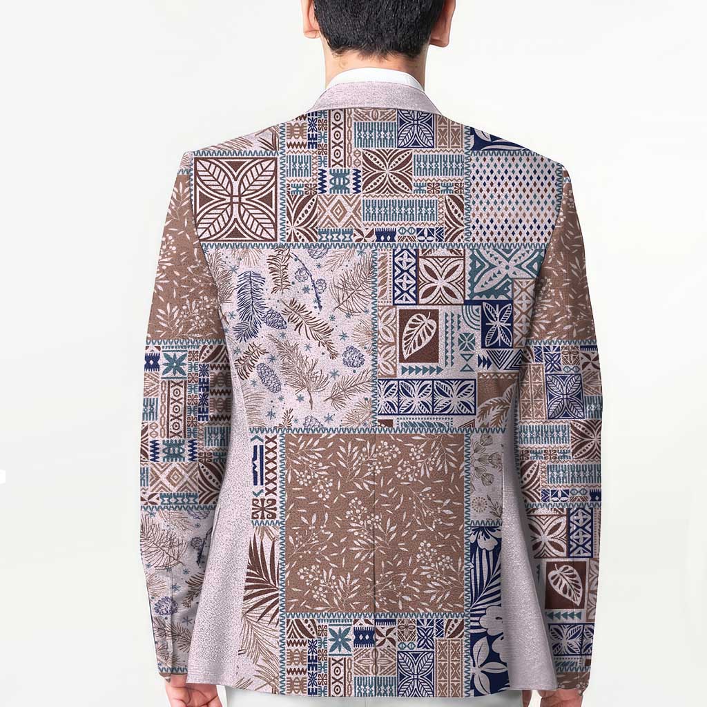 Aloha Hawaii Pastel Christmas Patchwork Blazer Rustic Style LT7 - Polynesian Pride