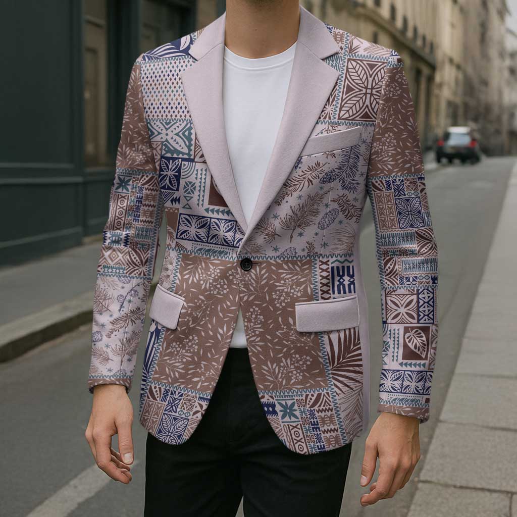 Aloha Hawaii Pastel Christmas Patchwork Blazer Rustic Style LT7 - Polynesian Pride