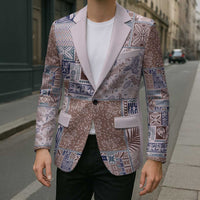 Aloha Hawaii Pastel Christmas Patchwork Blazer Rustic Style LT7 - Polynesian Pride