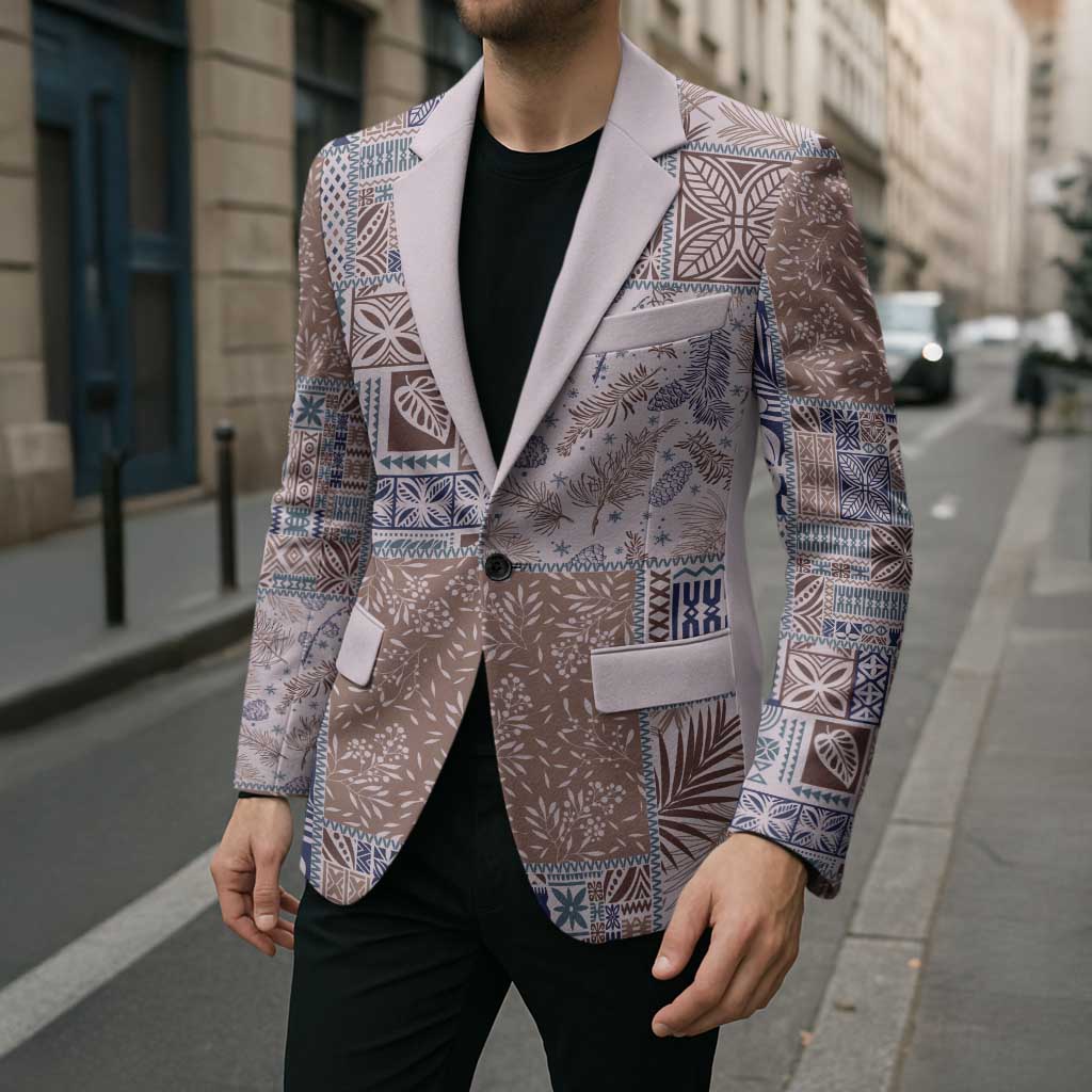 Aloha Hawaii Pastel Christmas Patchwork Blazer Rustic Style LT7 - Polynesian Pride