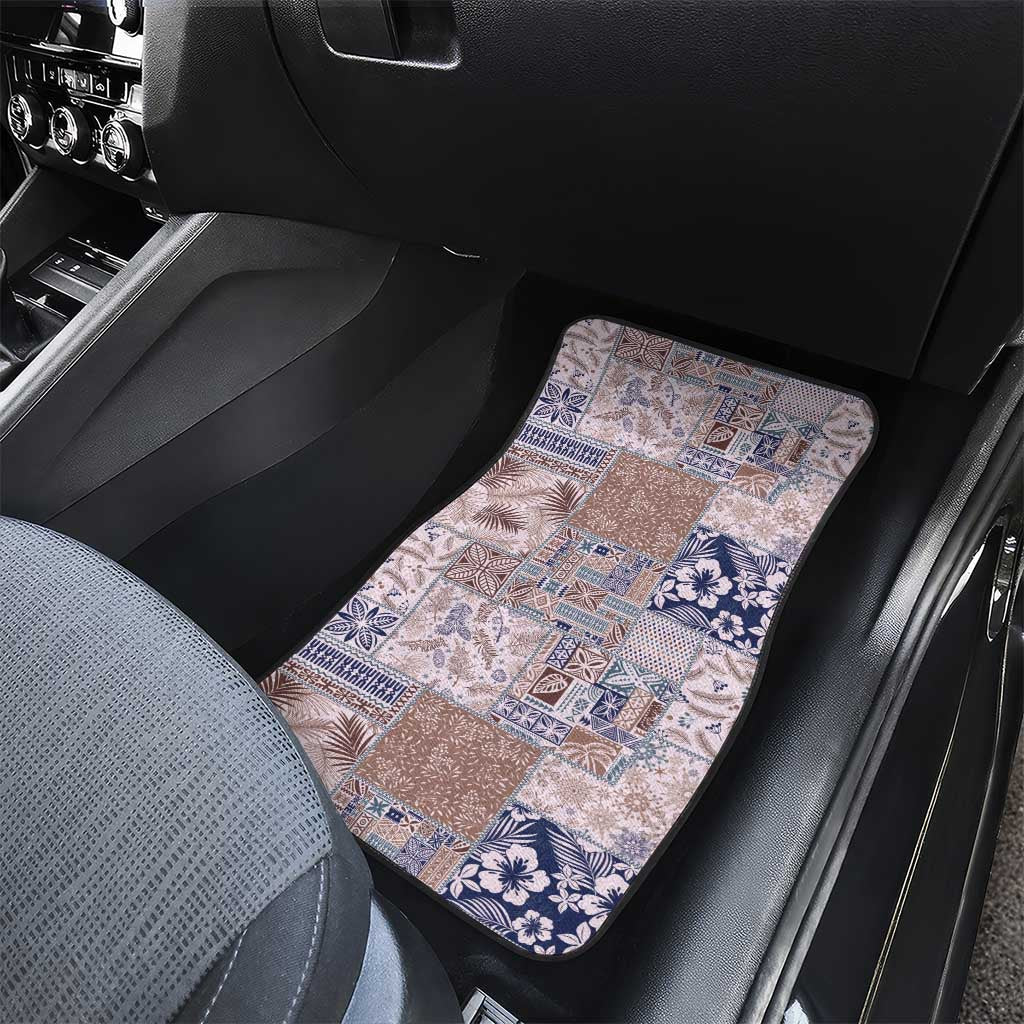 Aloha Hawaii Pastel Christmas Patchwork Car Mats Rustic Style - Polynesian Pride