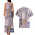 Aloha Hawaii Pastel Christmas Patchwork Couples Matching Tank Maxi Dress and Hawaiian Shirt Rustic Style - Polynesian Pride