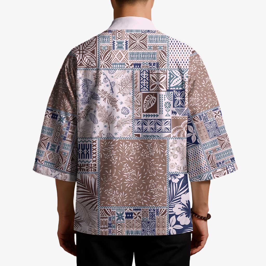 Aloha Hawaii Pastel Christmas Patchwork Kimono Rustic Style - Polynesian Pride