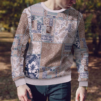 Aloha Hawaii Pastel Christmas Patchwork Ugly Christmas Sweater Rustic Style - Polynesian Pride