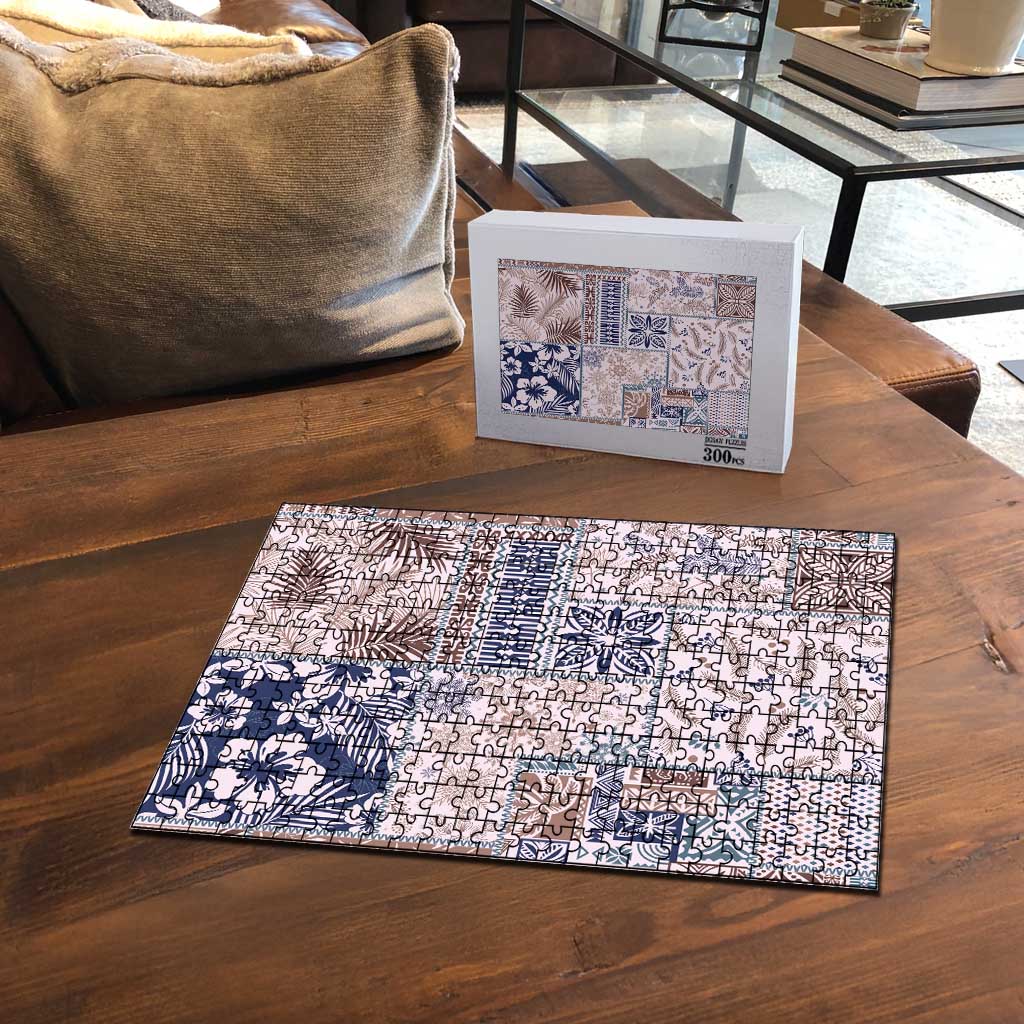 Aloha Hawaii Pastel Christmas Patchwork Puzzle Rustic Style - Polynesian Pride