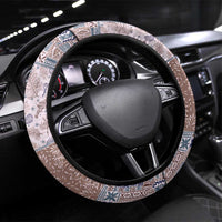 Aloha Hawaii Pastel Christmas Patchwork Steering Wheel Cover Rustic Style - Polynesian Pride