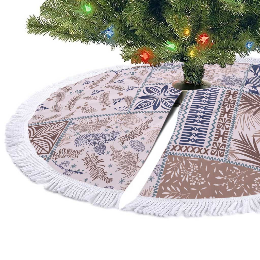 Aloha Hawaii Pastel Christmas Patchwork Tree Skirt Rustic Style - Polynesian Pride