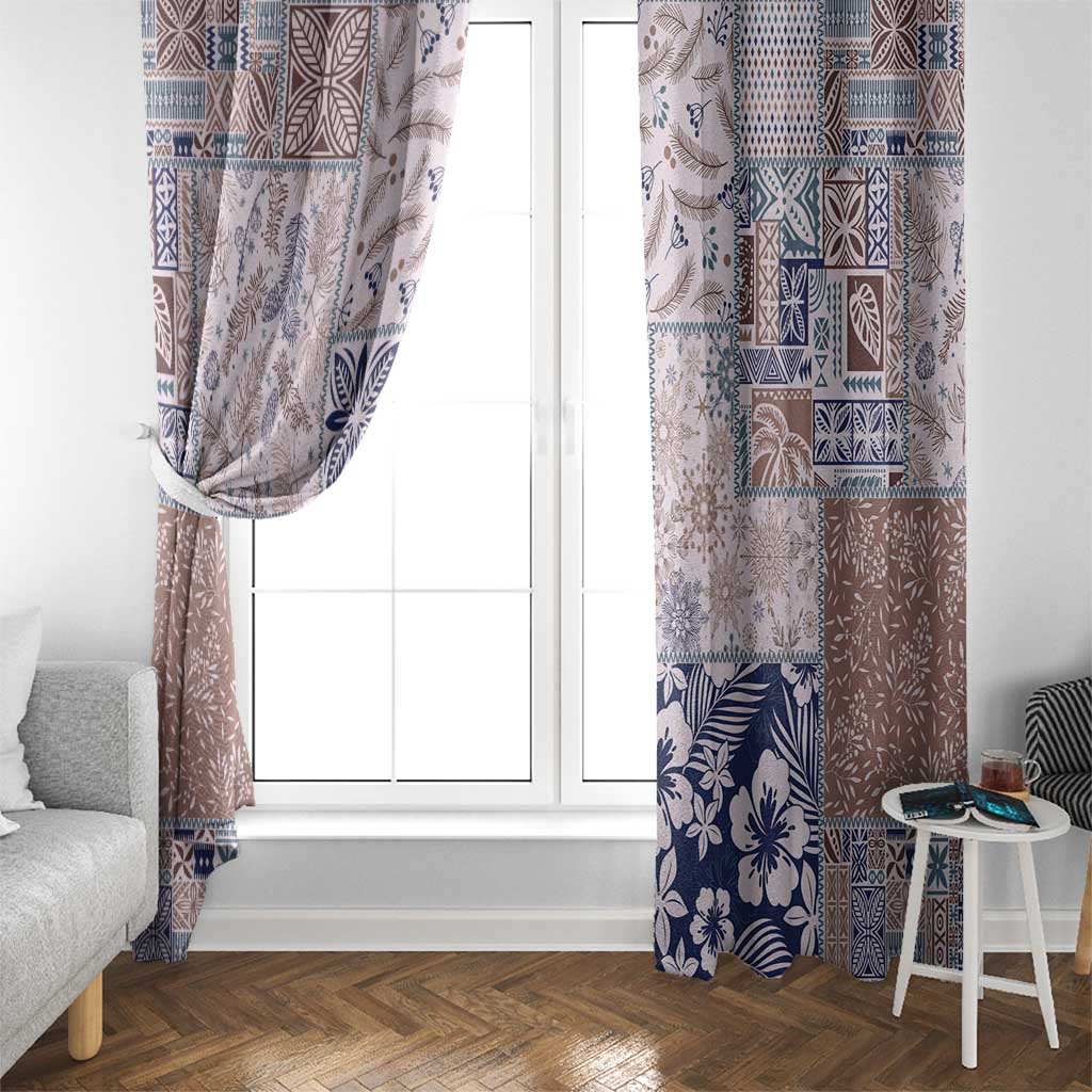 Aloha Hawaii Pastel Christmas Patchwork Window Curtain Rustic Style LT7 - Polynesian Pride