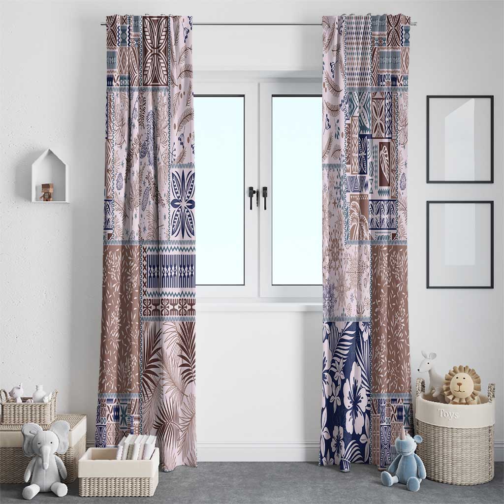 Aloha Hawaii Pastel Christmas Patchwork Window Curtain Rustic Style LT7 - Polynesian Pride
