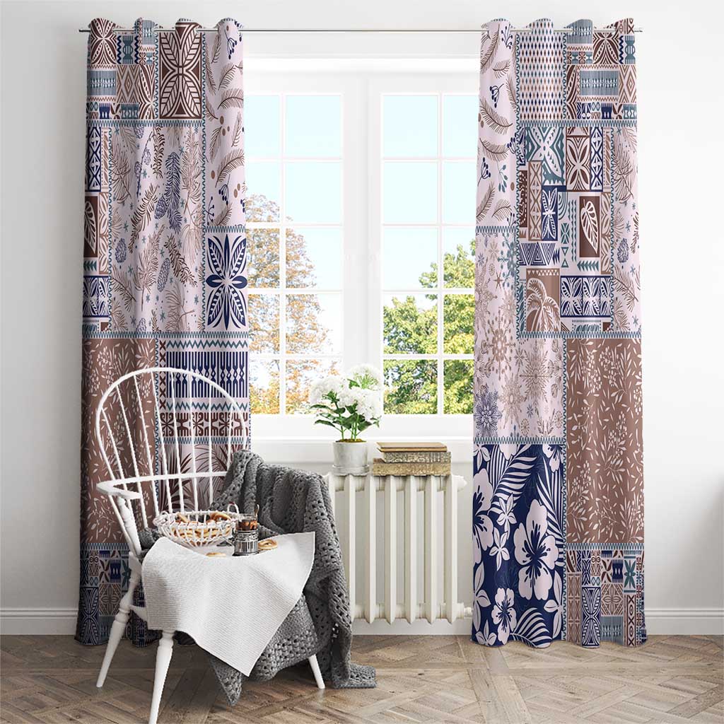 Aloha Hawaii Pastel Christmas Patchwork Window Curtain Rustic Style LT7 - Polynesian Pride