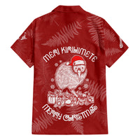 New Zealand Christmas Family Matching Off Shoulder Short Dress and Hawaiian Shirt Silver Fern Mix Kiwi Bird Ver01 LT7 - Polynesian Pride