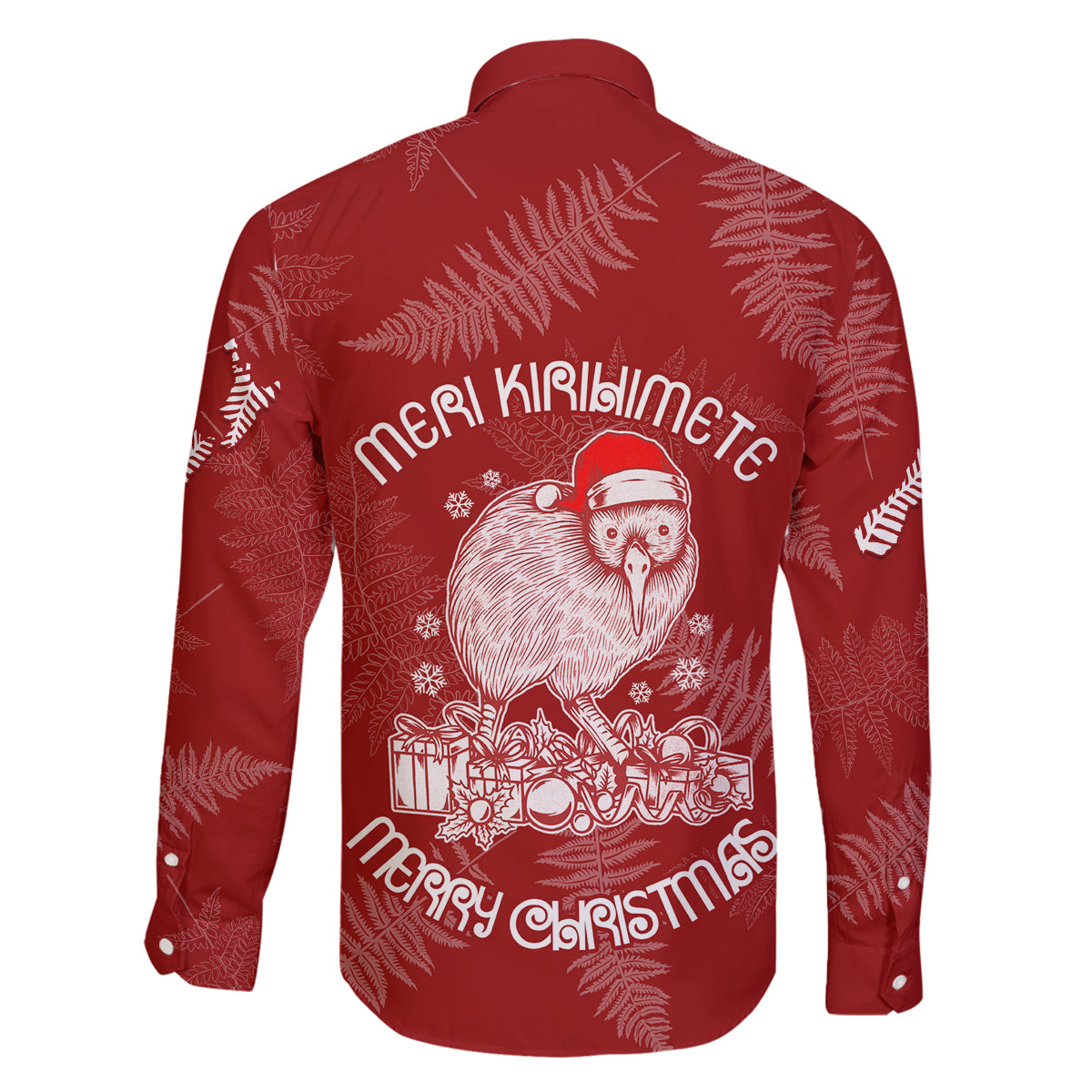 New Zealand Christmas Family Matching Puletasi Dress and Hawaiian Shirt Silver Fern Mix Kiwi Bird Ver01 LT7 - Polynesian Pride