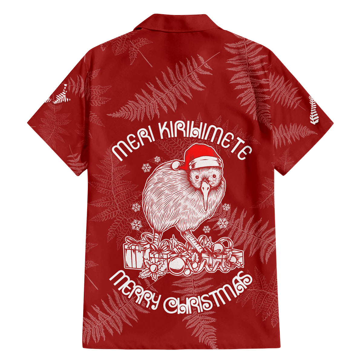 New Zealand Christmas Family Matching Tank Maxi Dress and Hawaiian Shirt Silver Fern Mix Kiwi Bird Ver01 LT7 - Polynesian Pride