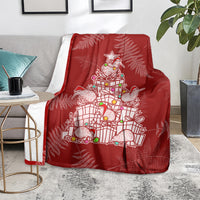 New Zealand Christmas Blanket Silver Fern Mix Kiwi Bird Ver02 LT7 - Polynesian Pride