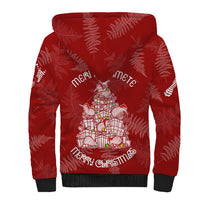 New Zealand Christmas Sherpa Hoodie Silver Fern Mix Kiwi Bird Ver02 LT7 - Polynesian Pride