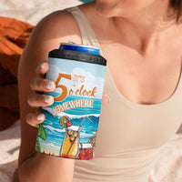Aloha Hawaii Christmas 4 in 1 Can Cooler Tumbler It's 5 o'clock Somewhere