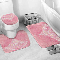 Breast Cancer Awareness Maori Aotearoa Bathroom Set Manta Ray - Pink Glaze - Polynesian Pride