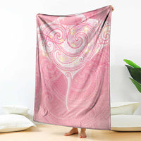 Breast Cancer Awareness Maori Aotearoa Blanket Manta Ray - Pink Glaze LT7 - Polynesian Pride