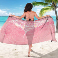 Breast Cancer Awareness Maori Aotearoa Sarong Manta Ray - Pink Glaze - Polynesian Pride
