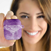 Epilepsy Awareness Maori Aotearoa AirPods Case Manta Ray - Purple Glaze - Polynesian Pride