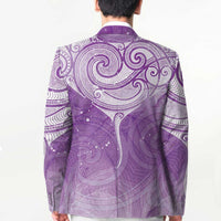 Epilepsy Awareness Maori Aotearoa Blazer Manta Ray - Purple Glaze - Polynesian Pride