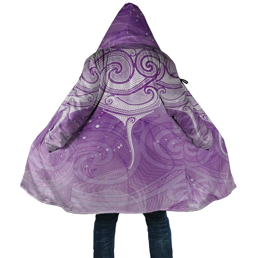 Epilepsy Awareness Maori Aotearoa Cloak Manta Ray - Purple Glaze - Polynesian Pride