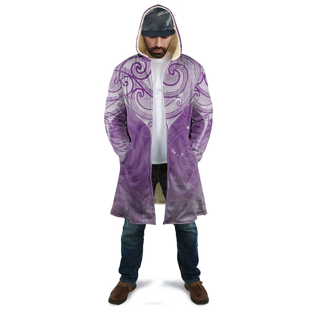 Epilepsy Awareness Maori Aotearoa Cloak Manta Ray - Purple Glaze - Polynesian Pride