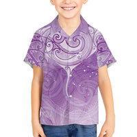Epilepsy Awareness Maori Aotearoa Hawaiian Shirt Manta Ray - Purple Glaze - Polynesian Pride