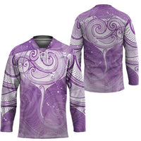 Epilepsy Awareness Maori Aotearoa Hockey Jersey Manta Ray - Purple Glaze - Polynesian Pride