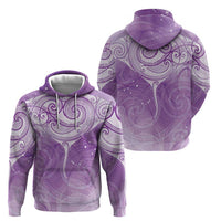 Epilepsy Awareness Maori Aotearoa Hoodie Manta Ray - Purple Glaze - Polynesian Pride
