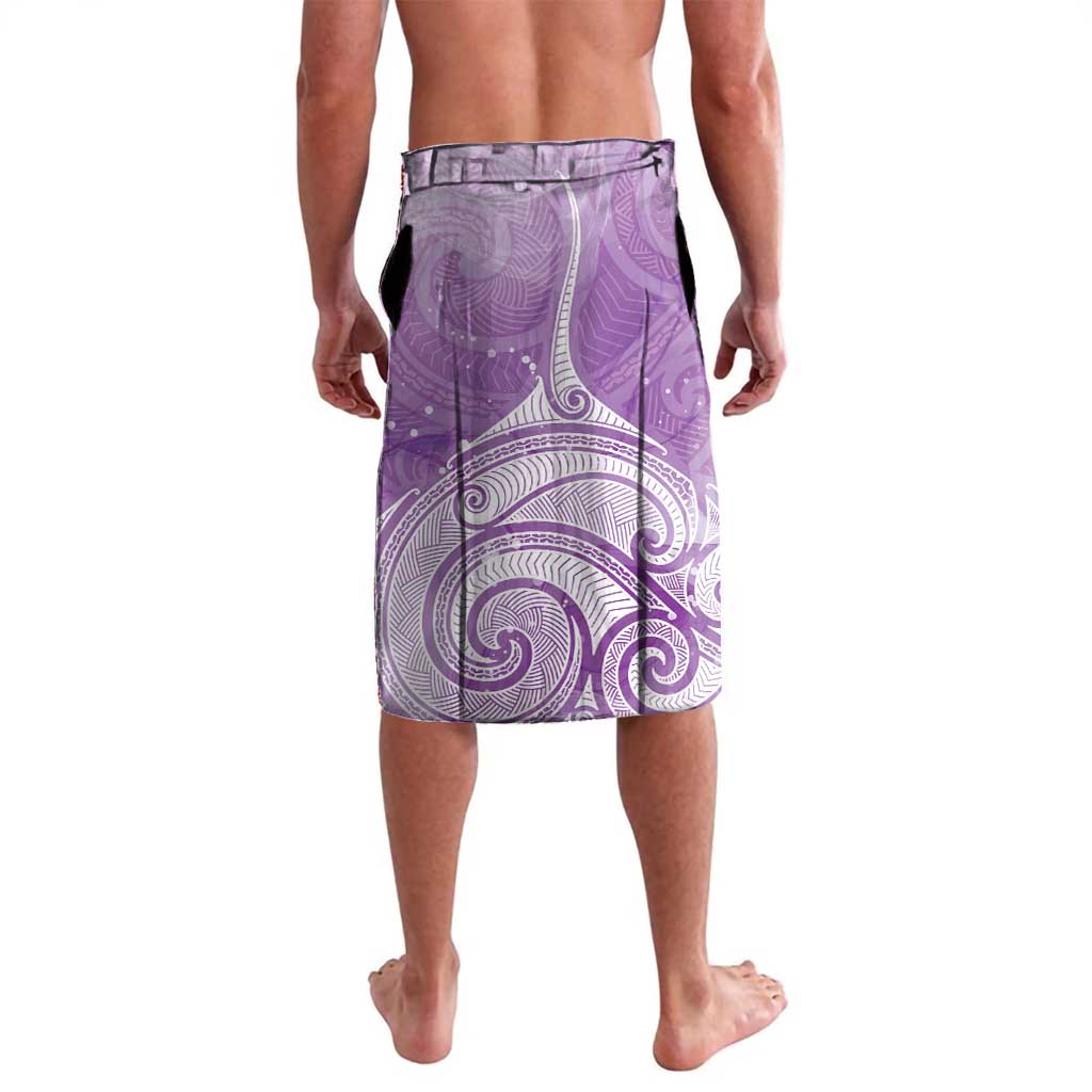 Epilepsy Awareness Maori Aotearoa Lavalava Manta Ray - Purple Glaze - Polynesian Pride