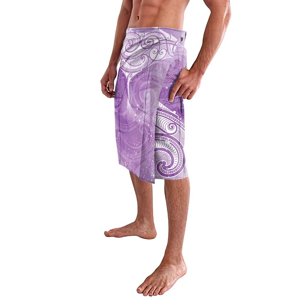Epilepsy Awareness Maori Aotearoa Lavalava Manta Ray - Purple Glaze - Polynesian Pride