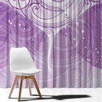 Epilepsy Awareness Maori Aotearoa Window Curtain Manta Ray - Purple Glaze LT7 - Polynesian Pride