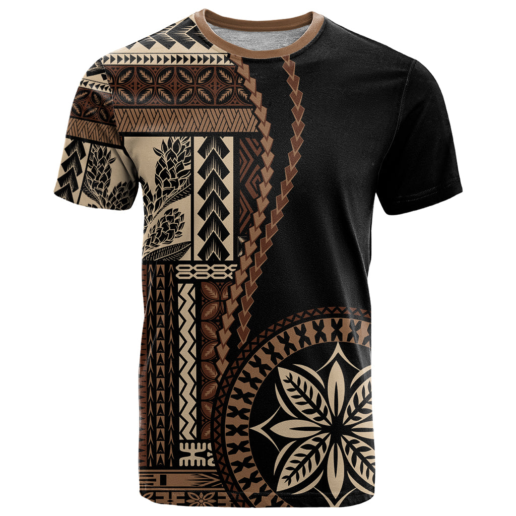 Samoa Siapo Motif T Shirt Classic Style - Black Ver02 LT7 Black - Polynesian Pride