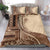 Samoa Siapo Mamanu Bedding Set Plumeria Mocha Motifs