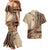 Samoa Siapo Mamanu Couples Matching Mermaid Dress and Hawaiian Shirt Plumeria Mocha Motifs