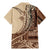 Samoa Siapo Mamanu Family Matching Mermaid Dress and Hawaiian Shirt Plumeria Mocha Motifs