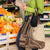 Samoa Siapo Mamanu Grocery Bag Plumeria Mocha Motifs