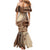 Samoa Siapo Mamanu Mermaid Dress Plumeria Mocha Motifs