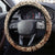 Samoa Siapo Mamanu Steering Wheel Cover Plumeria Mocha Motifs