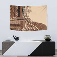 Samoa Siapo Mamanu Tapestry Plumeria Mocha Motifs
