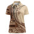 Samoa Siapo Mamanu Women Polo Shirt Plumeria Mocha Motifs