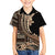 Samoa Siapo Mamanu Family Matching Puletasi and Hawaiian Shirt Plumeria Black Motifs