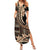 Samoa Siapo Mamanu Family Matching Summer Maxi Dress and Hawaiian Shirt Plumeria Black Motifs