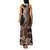 Samoa Siapo Mamanu Family Matching Tank Maxi Dress and Hawaiian Shirt Plumeria Black Motifs